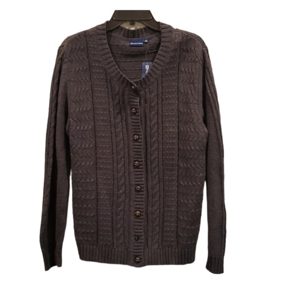 NorthCrest cable knit cardigan button does sweater sz 1X - Picture 1 of 8